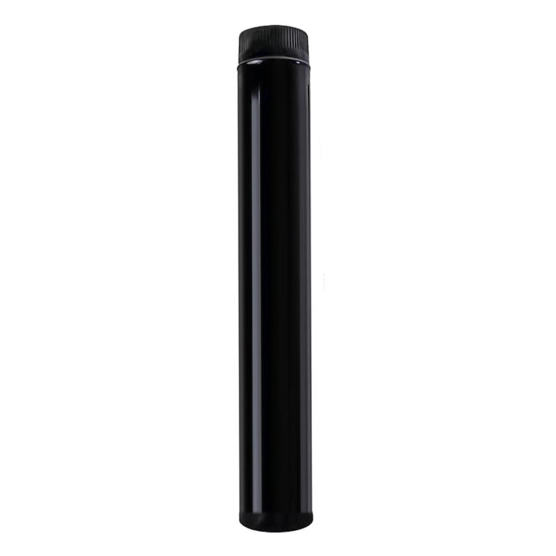 Wolfpack tubo de estufa acero vitrificado negro ø 200 mm. ideal estufas de leña, chimenea, alta resistencia, color negro
