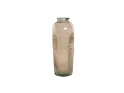 Jarron Cristal Reciclado Rayado Champan 27x27x71cm