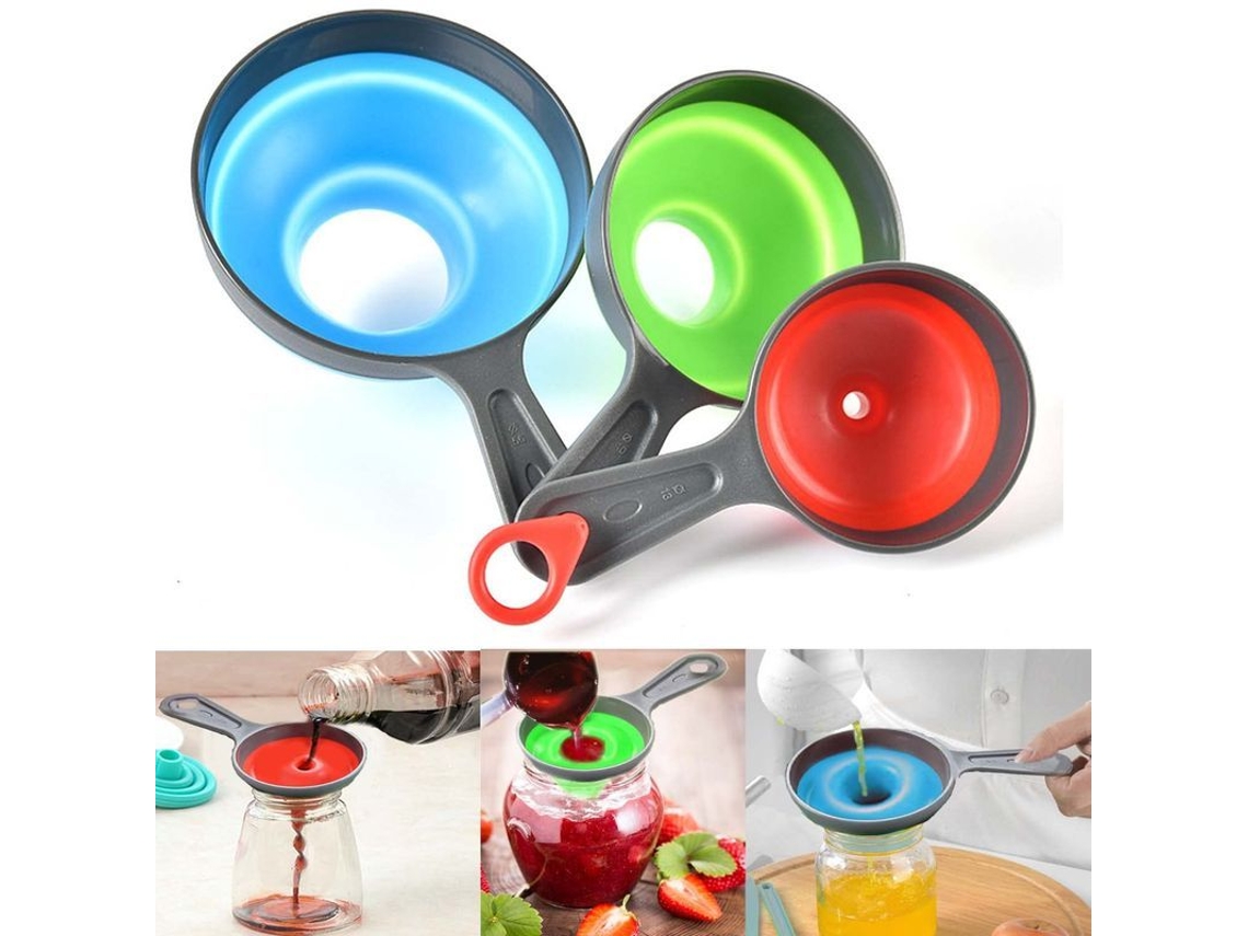 Juego de 3 agarraderas plegables de silicona para ollas, frascos y recipientes de cocina.