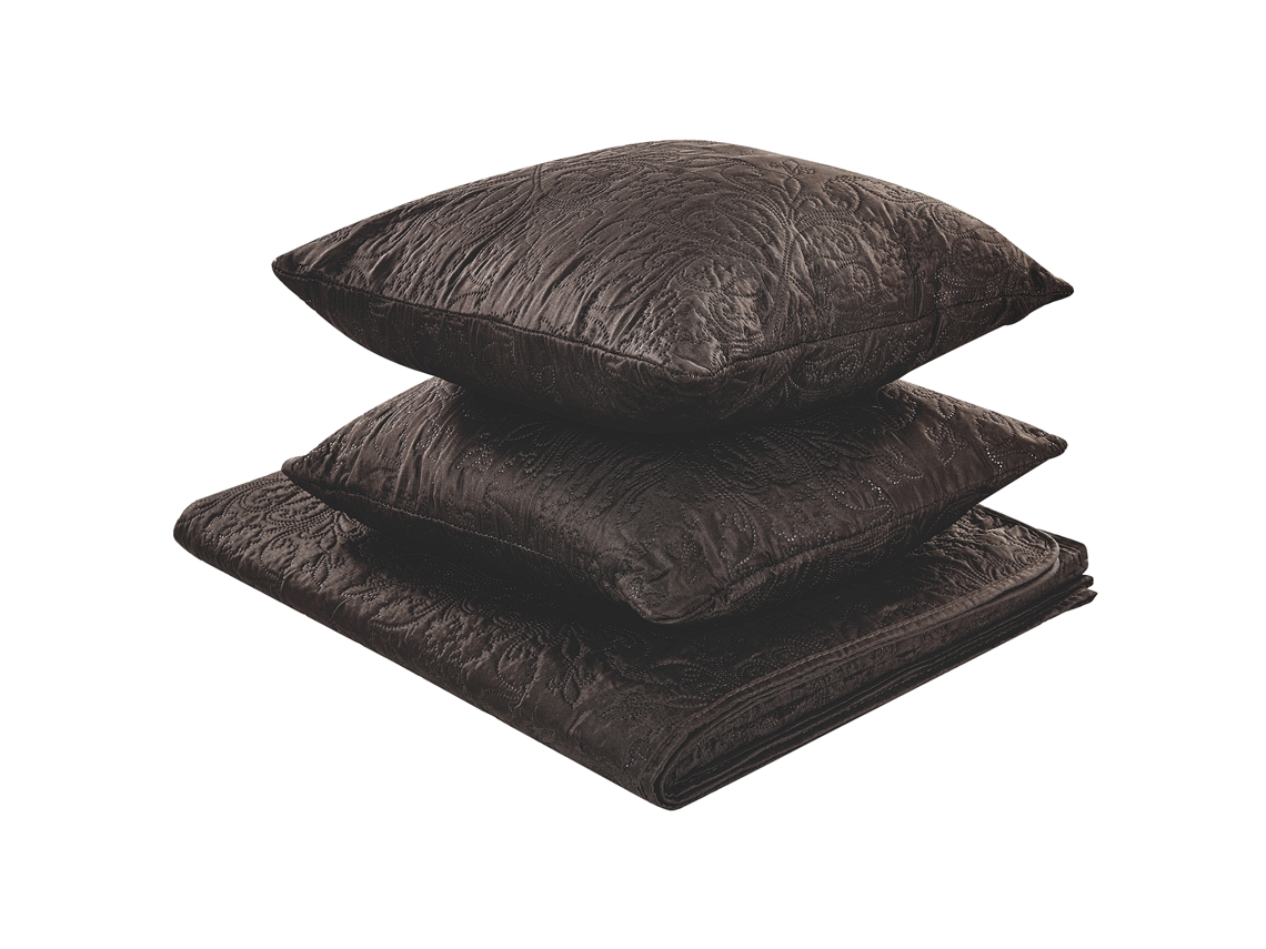 Colcha BELIANI Rayen (Marrón - 210x140x2 cm - Poliéster)