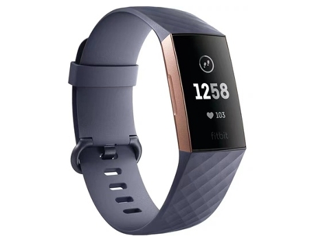 Pulsera de Actividad FITBIT BY GOOGLE Charge 3 Dorado Pulsera de Goma de 40 mm