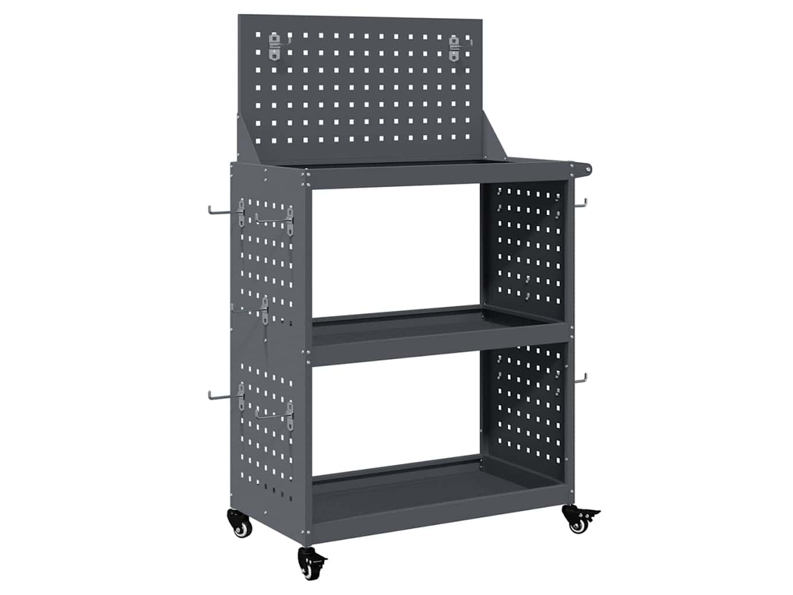 Maison Exclusive - Carro De Herramientas Con Estante Antracita 65 X 35 X 111 Cm