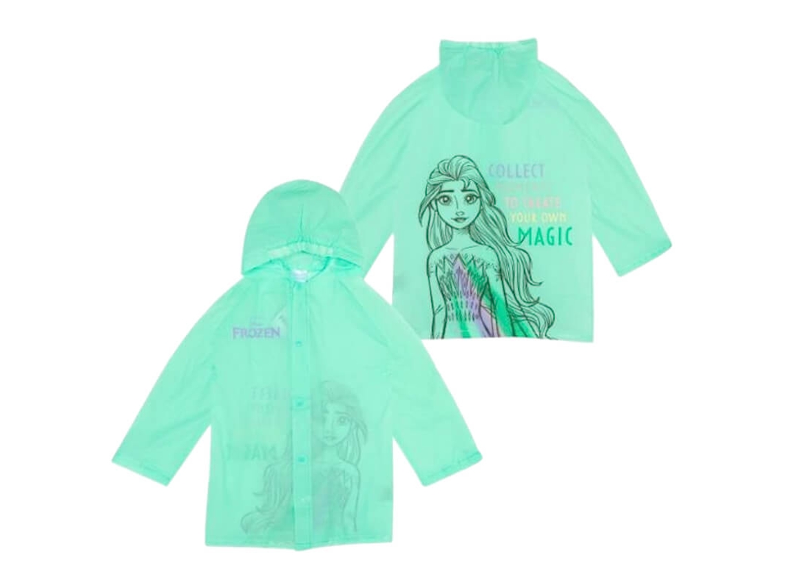 Chubasquero impermeable Frozen II Turquesa para niños de 7 a 8 años