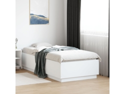 Estructura De Cama Madera De Ingeniería Blanca 90x190 Cm
