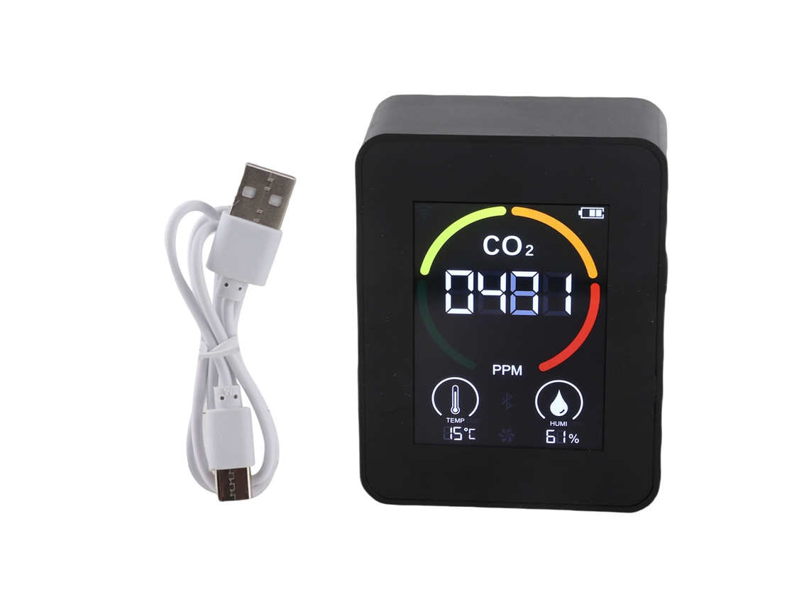 Detector de Co2 Zn Mt03 com Sensor de Temperatura e Umidade S/MARCA