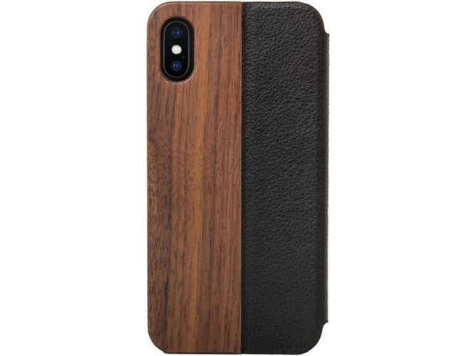 Funda iPhone XS Max WOODACESSORIES Ecoflip Marrón