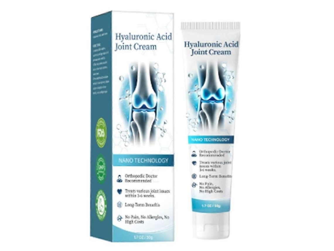 Crema Articular Con Ácido Hialurónico Para El Cuidado Avanzado De Huesos Y Articulaciones En La Espalda, El Cuello, Las Manos Y Las Rodillas.