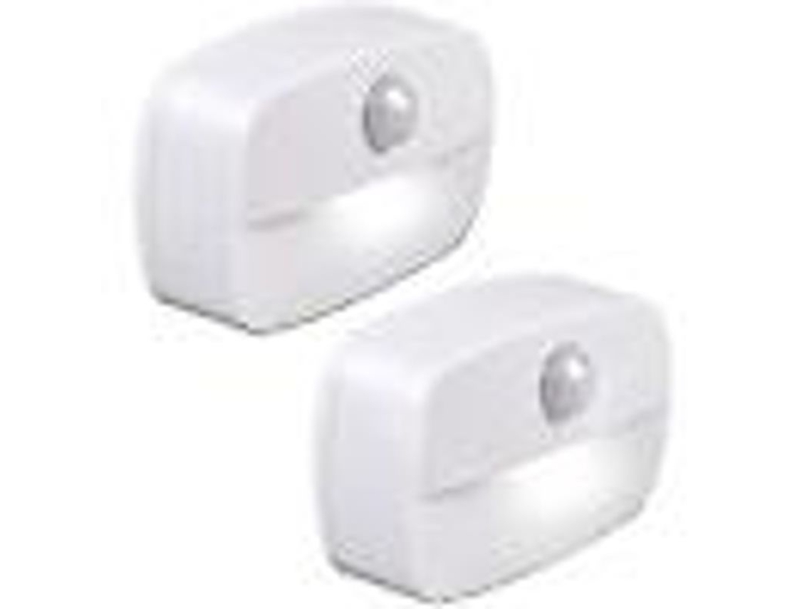 2 Lámparas De Pared Blancas Autoadhesivas Con Sensor De Movimiento Para Dormitorio, Pasillo Y Baño.
