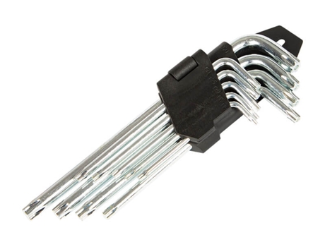 Juego de 9 llaves angulares torx XTREME