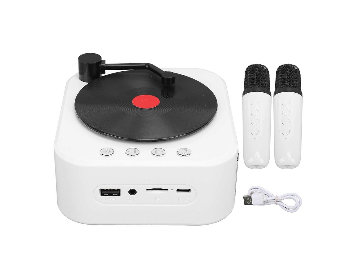 Tocadiscos Bluetooth con altavoz, 3 modos, sonido estéreo de alta fidelidad, retro, portátil, inalámbrico - F Yunzii