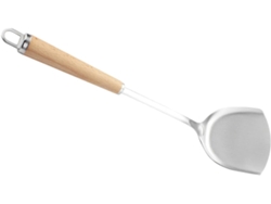 Espátula Para Barbacoa. Esta Espátula Para Freír Cuenta Con Un Mango Ergonómico De Madera De Haya Para Un U...
