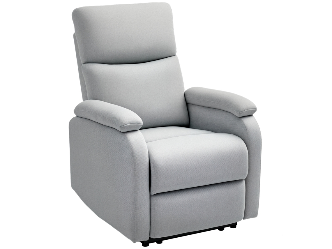 Sillón Reclinable Con Reposapiés Para Salón, Gris