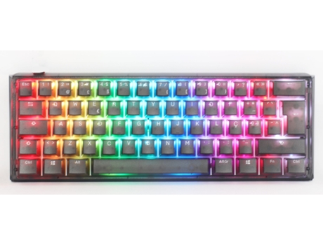 Teclado Mecánico DUCKY One 3 Aura Negro Mini 60% Hot-Swappable Mx-Silent Red Rgb Pbt Pt