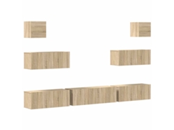 Maison Exclusive - Set De Muebles Para Tv 7 Pzas Madera Contrachapada Roble Sonoma