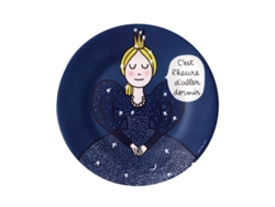 Lote de 6 Platos PETIT JOUR Princess C'est l'Heure d'Aller Dormir (Azul - Melamina - 20 x 20 x 1 cm)