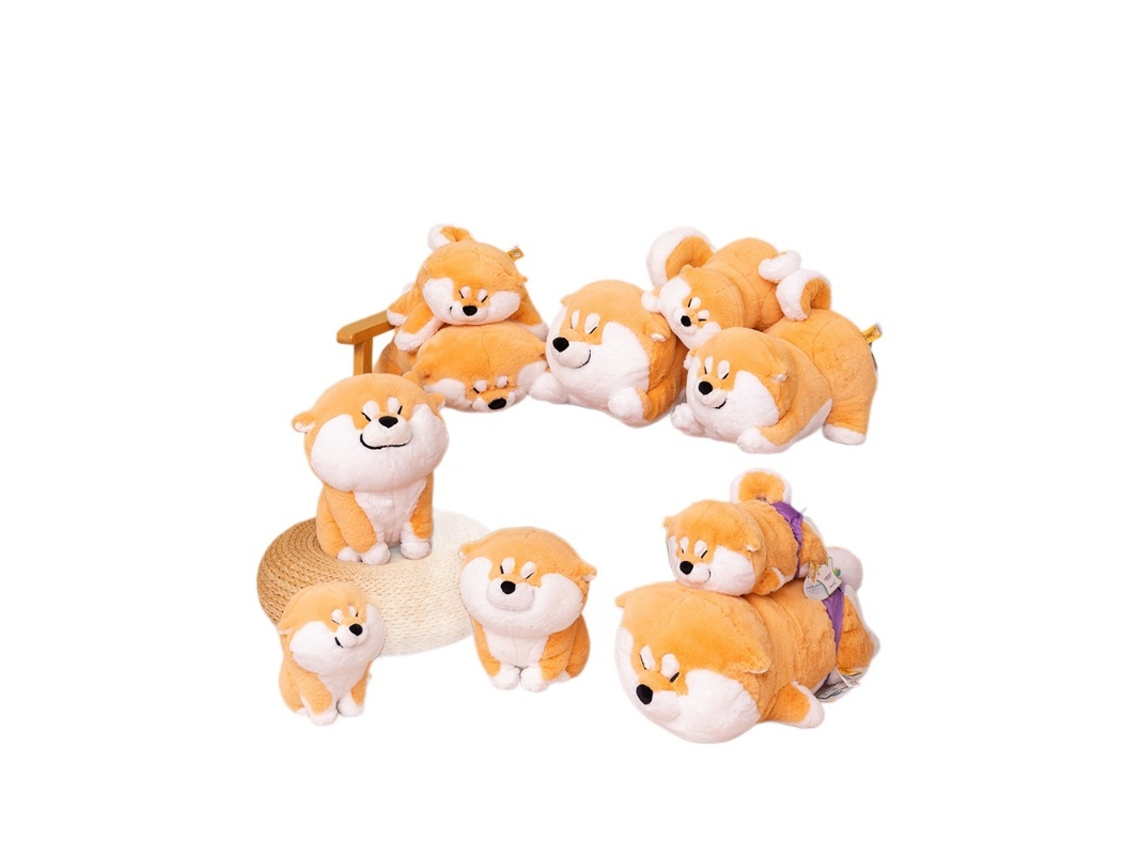 Auténtico peluche de Shiba Inu Achai Goji, juguete de peluche, almohada para abrazar, regalo, sentado, bien portado CHABERLU