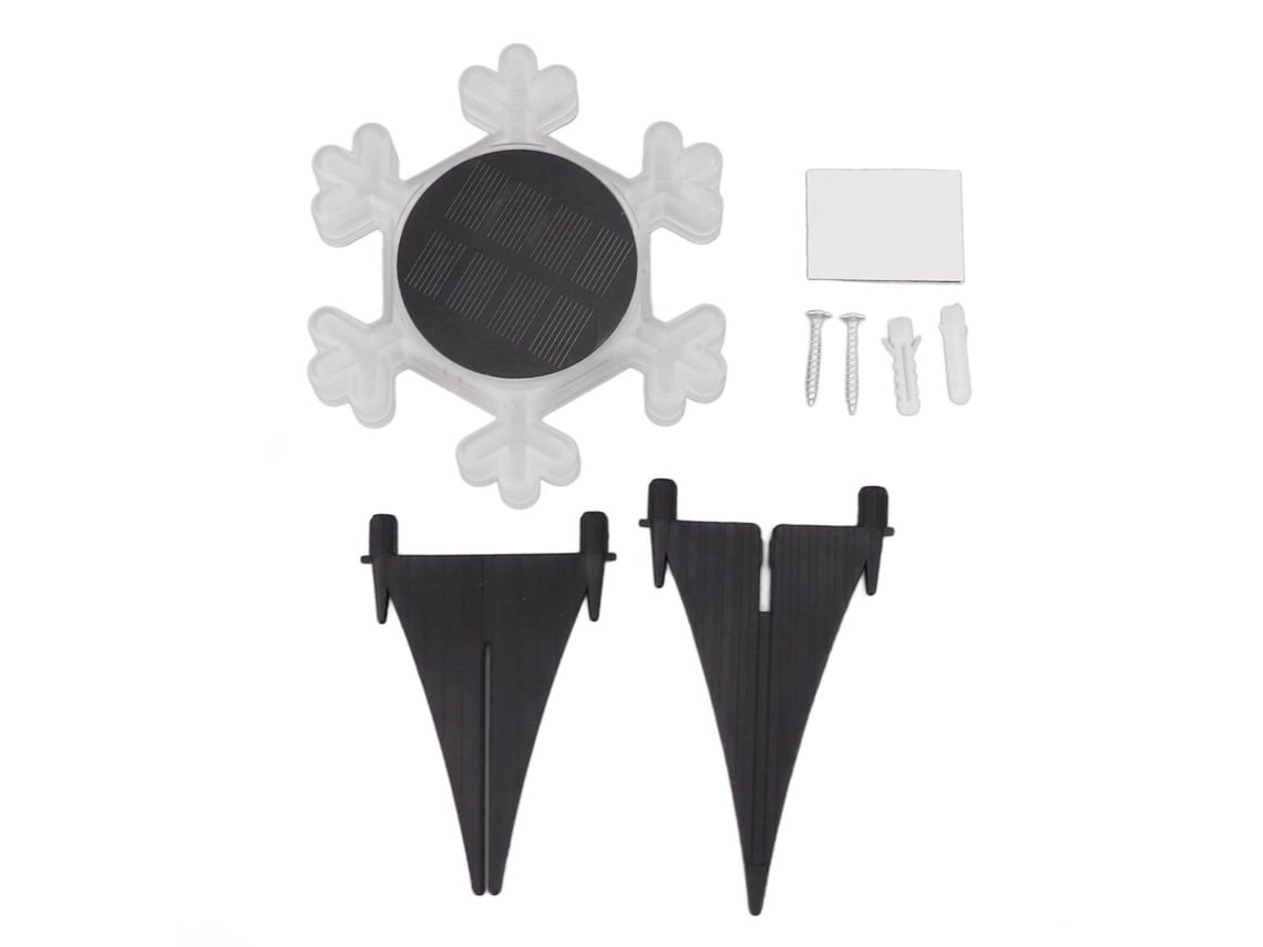 Lámpara Solar Decorativa Con Forma De Copo Nieve Para Jardín, Resistente Al Agua Ip65, 3 Modos Ilumi