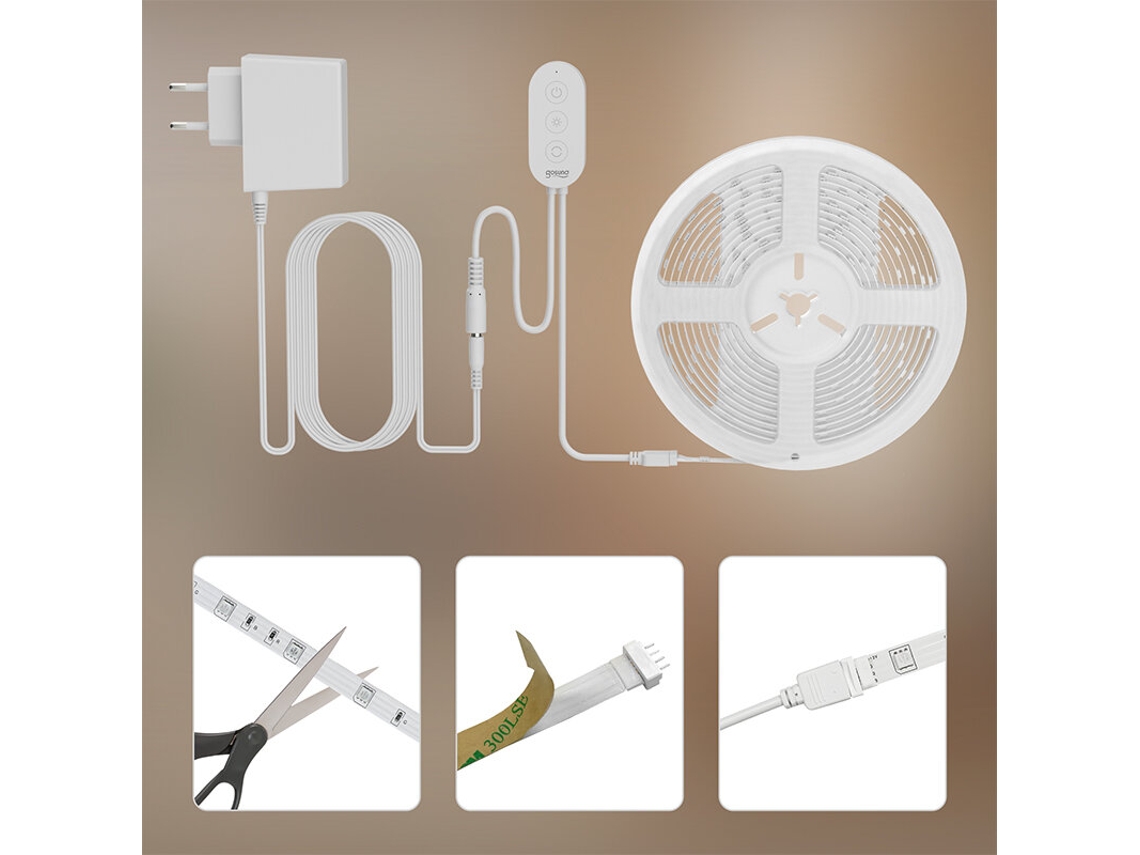 Tira de luz RGB inteligente de 10 m - Gosund SL2/SL3 5 m/10 m Wifi Bluetooth para sala de estar, cocina, dormitorio y retroiluminación de TV