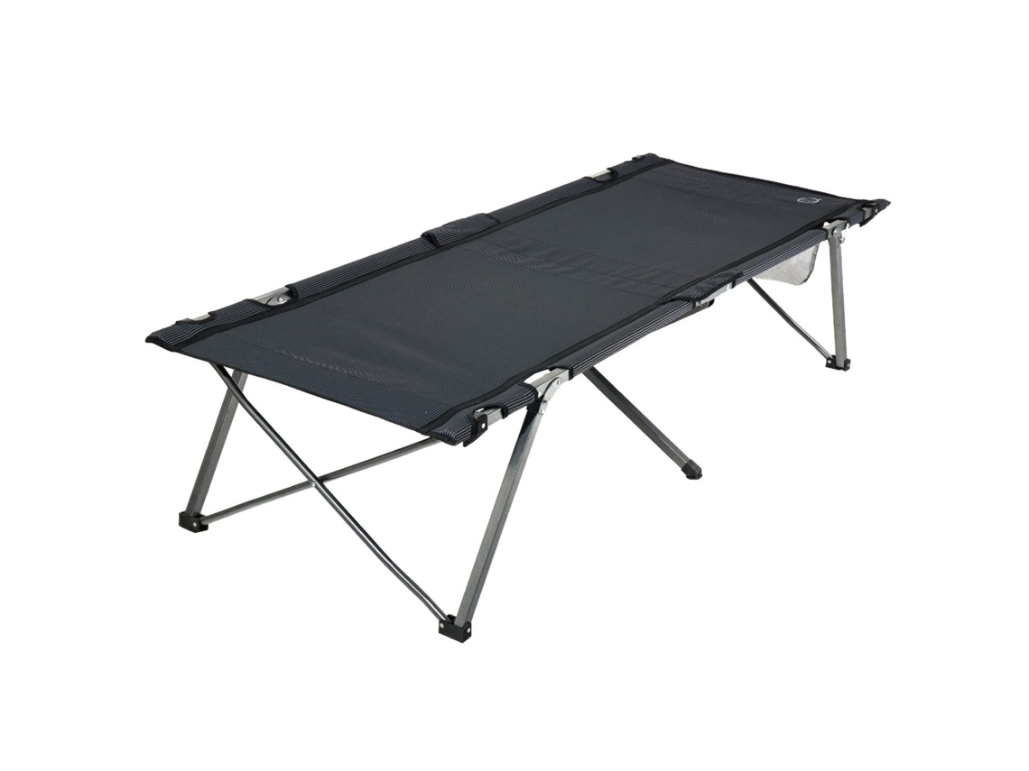 Cama de campamento plegable - cómodo y práctico Fácil de transportar Negro TRENDYFLAIR