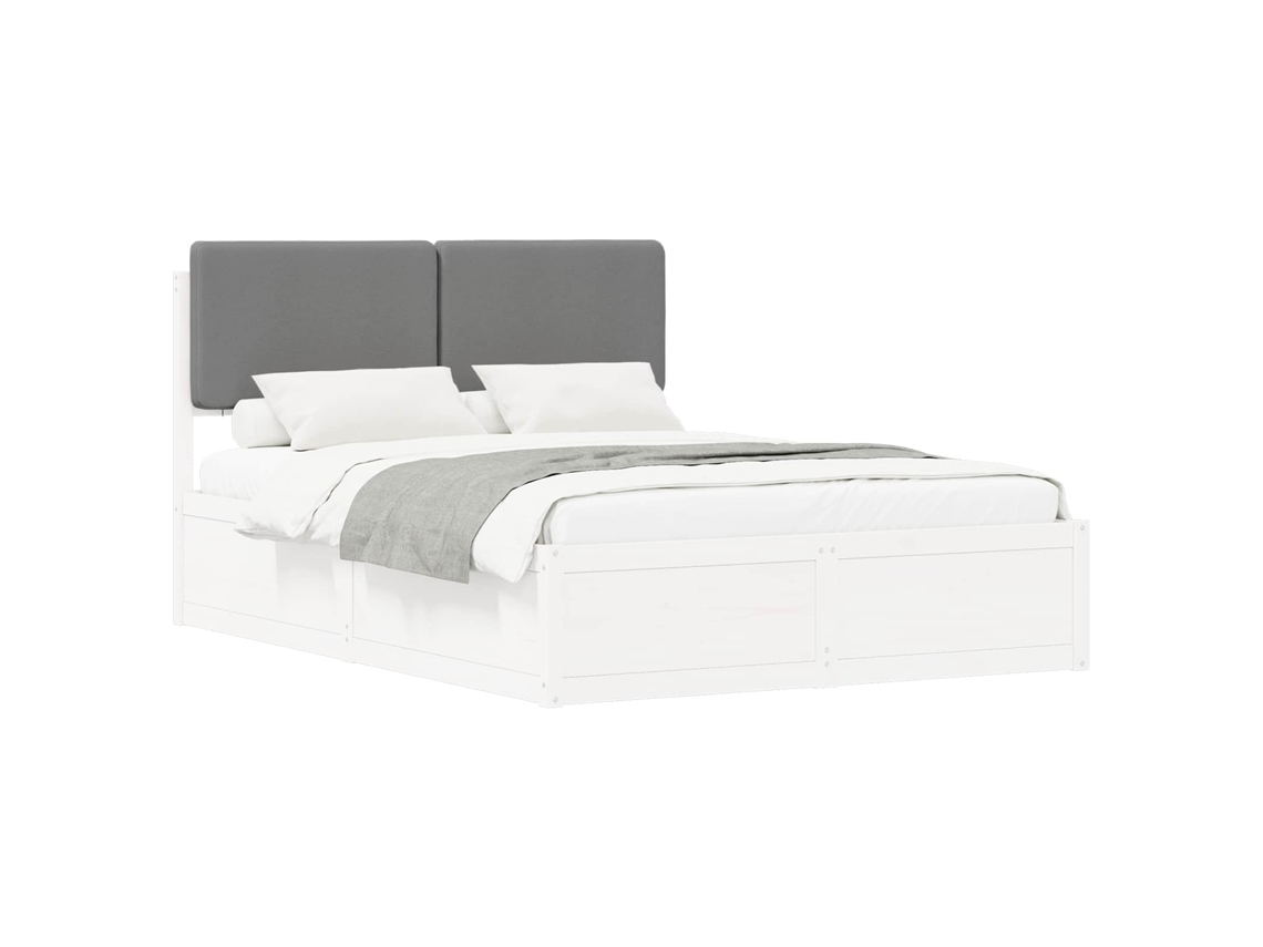 Maison Exclusive - Estructura De Cama Con Cabecera Tapizada Gris Claro