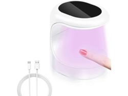 Mini lámpara UV para uñas, lámpara secadora para esmalte en gel, lámpara portátil para un solo dedo para uso doméstico y profesional GOKOCO (negra)