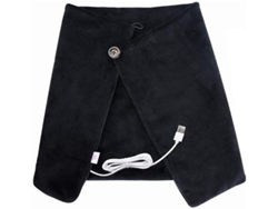 Capa Portátil Capa Eléctrica Térmica Capa De Felpa Térmica Para El Invierno Pañuelo Para La Oficina Del Coche (color: Negro)