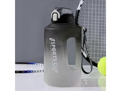 Botella De Agua Deportiva De 2 Litros Con Recordatorio De Silicona Y Pajita, Ideal Para Ejercicios, 1500ml/2300ml Rosewell