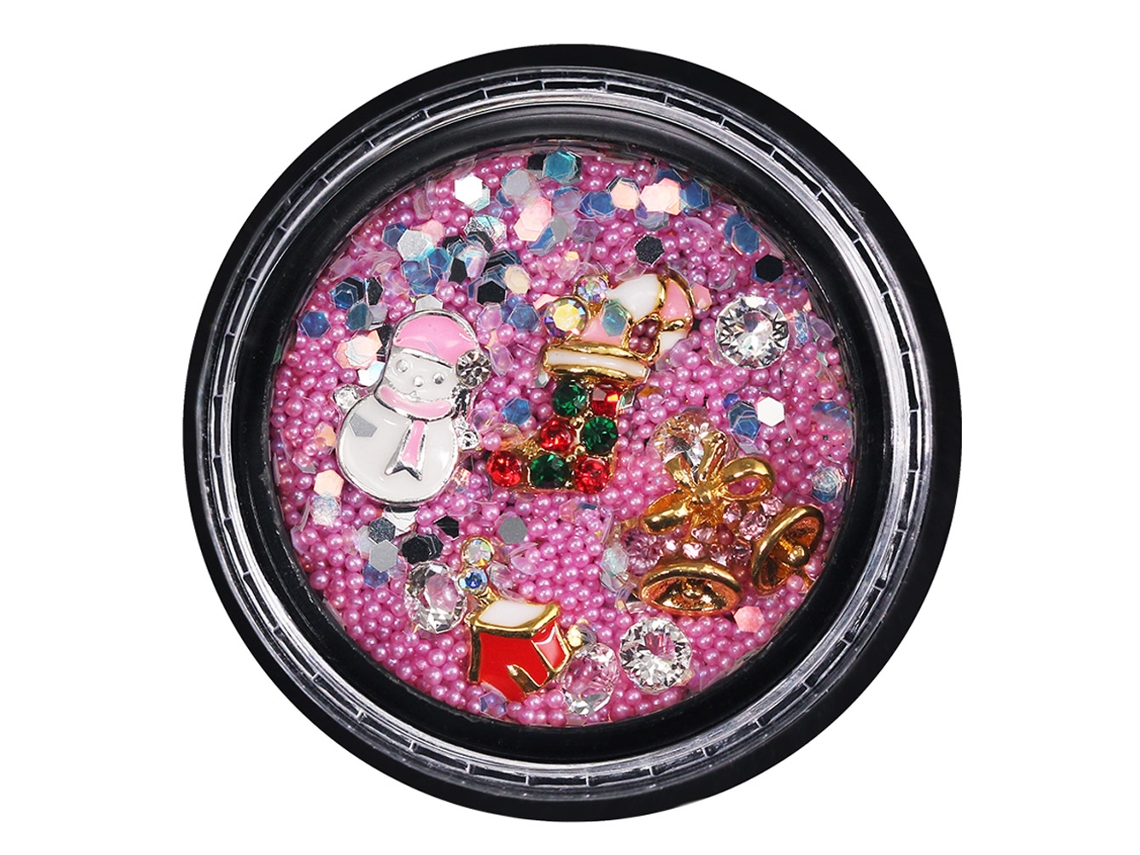 Perlas Para Decoração De Unhas + Purpurina Sequências Irregulares Pedras Strass + Decoração De Liga 5