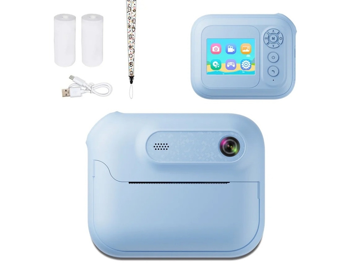 Cámara digital Yizhood HD para adolescentes con varios efectos de filtro, portátil, rosa, USB, recargable, azul claro