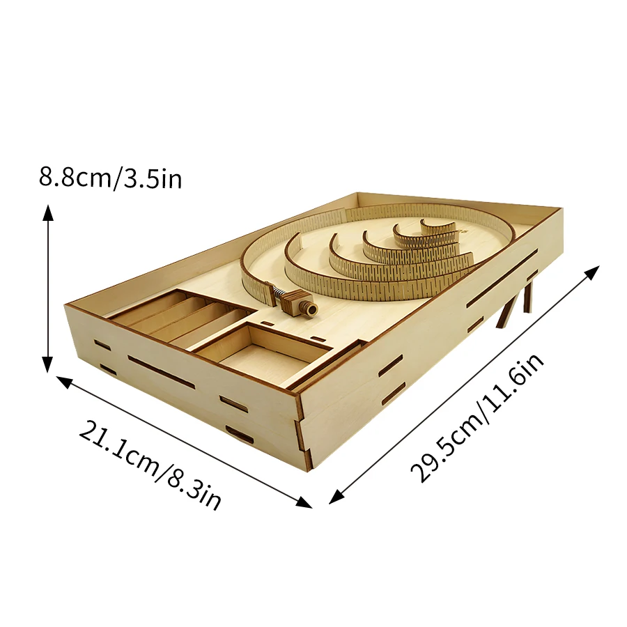 Juego de pinball mecánico, modelo de mesa para armar con manivela.MDUG