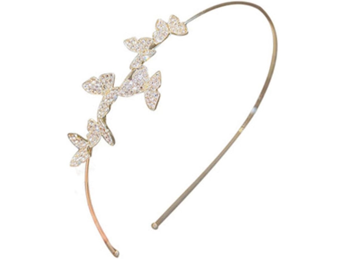 Serrage-tête Élégant En Alliage Et Strass Dorado Pour Mujer Style Accessoire Cabello Mariage Fête
