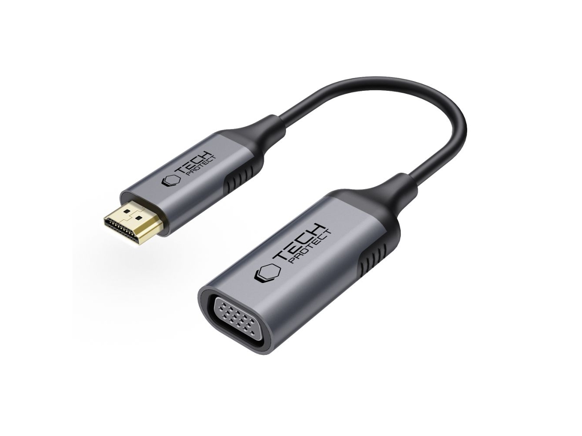 Adaptador HDMI TECH PROTECT Ultraboost para VGA Full HD 60 Hz, color negro