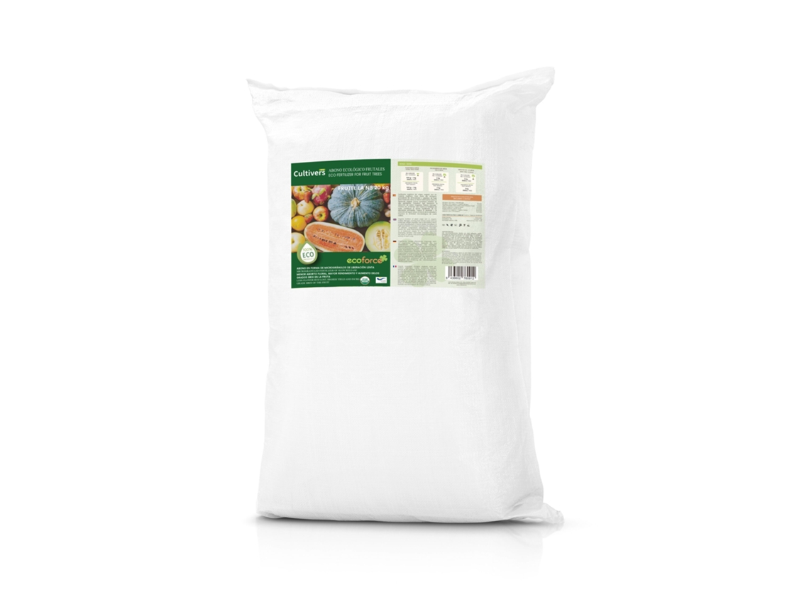 CULTIVERS Abono Frutales Ecológico 20 kg 100% Orgánico y Vegano. Mayor Rendimiento y Aumento del Calibre del Fruto