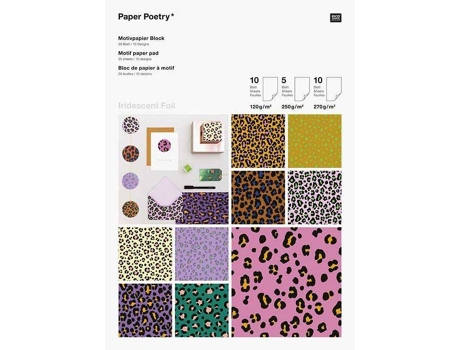25 Hojas de Papel A4 RICO DESIGN Acid Leo