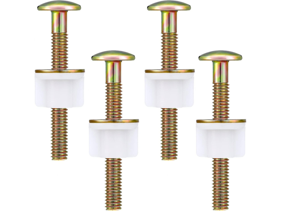4 Tornillos Para Asiento De Inodoro 6.98 Cm Con Tuercas Y Arandelas Repuesto De Bisagras Universal Para Inodoros Estándar