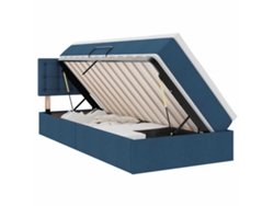 Syfax™ Cama Con Almacenamiento Y Colchón Con Colchón Azul 90 X 200 Cm