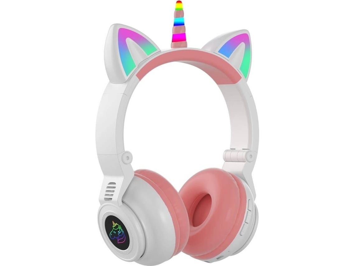 Auriculares Bluetooth True Wireless ENZONS Niños Inalámbrico/Alámbrico con Luces Led Niños Sobre Oreja con Micrófono
