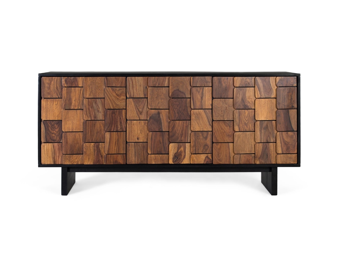 Aparador de madera de mango con tres puertas, 160 cm Giner Y Colomer