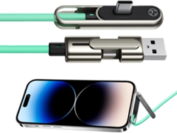 Cargador Lateral Para Teléfono | Cable De 240 W Con Diseño De Soporte 2 En 1 Y