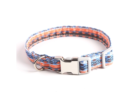 Collar de perro ajustable con cierre metálico de seguridad, correa para collar de perro de niña de algodón con nudo de plomo para collar de perro