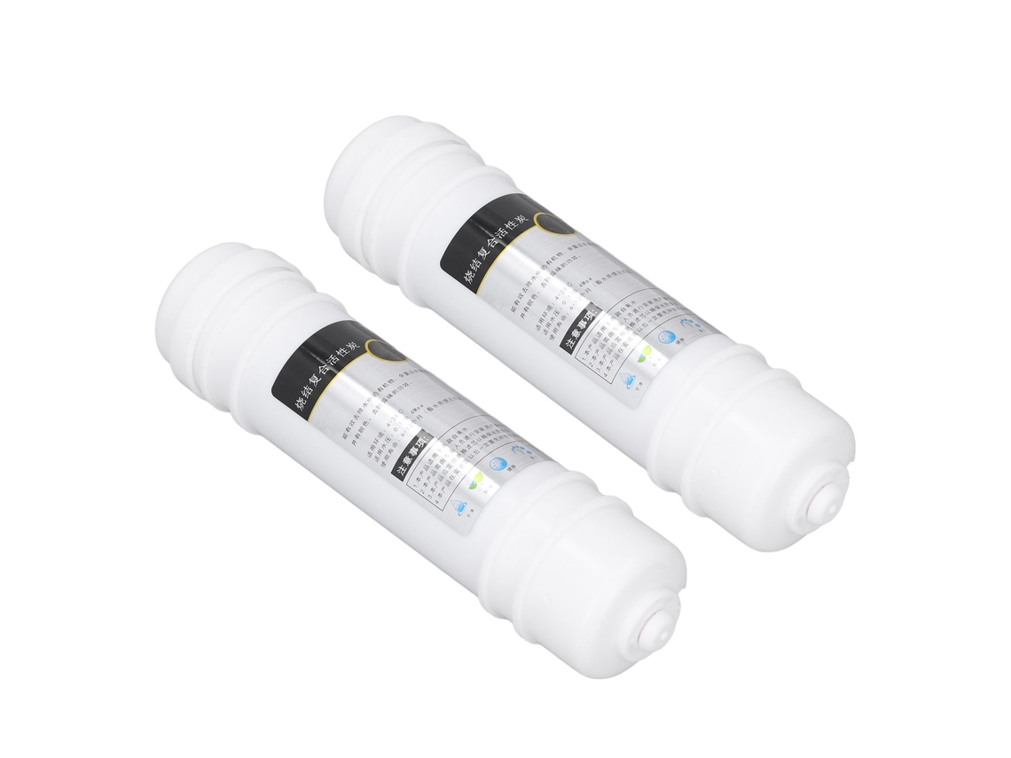 2 Filtros De Agua De Repuesto De 10 Pulgadas Con Carbón Activado Comprimido Y Carcasa De Abs De Grado Alimenticio.
