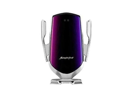 Cargador Carro Qi Fast Auto Fixação Ventilação Para Apple, Samsung Yizhood Plateado
