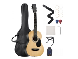 Guitarra acústica Dreadnought de 39" con tapa de abeto, cuerpo de caoba y funda Tekmaquinas