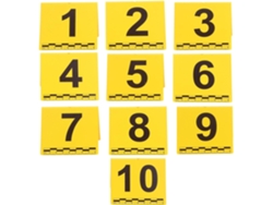 Marcadores De Evidencia Forense Numerados Del 1 Al 10, Regla Integrada, 10 Placas.