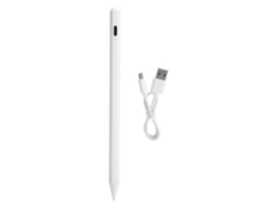 Lápiz óptico activo antitáctil con punta espiral para pantallas capacitivas y tabletas gráficas (k10 Blanco)