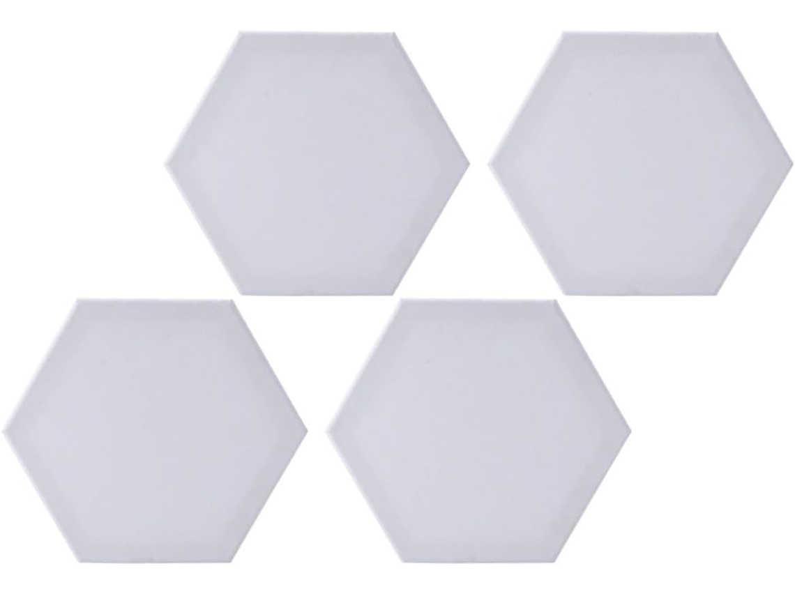 Paneles Hexagonales De Algodón Blanco Para Pintura Al Óleo - Cómodos Y Fiables - Juego De 4
