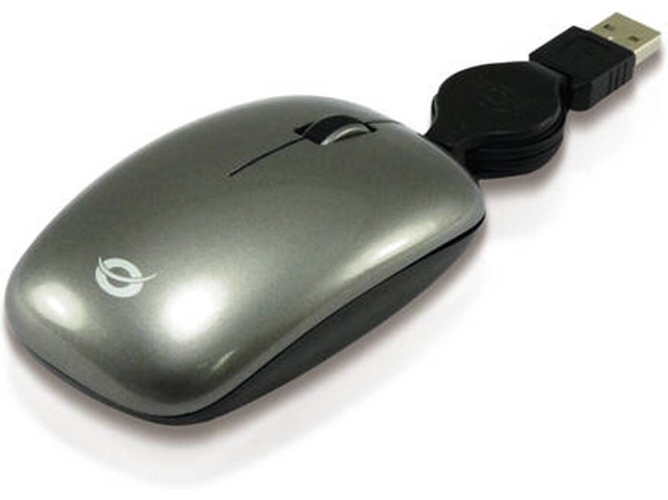 Ratón CONCEPTRONIC CONCLLM3BTRV (Cable USB - Óptico - 800 dpi - Negro)