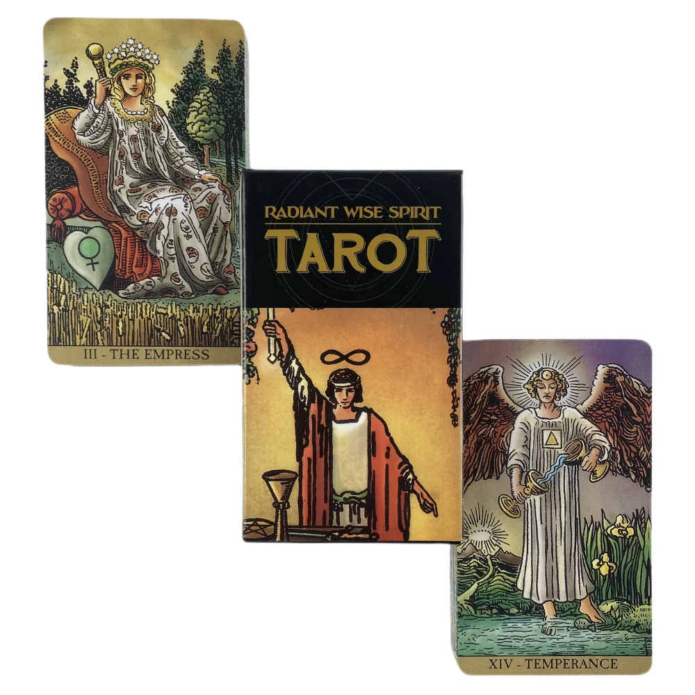 El Juego De Cartas Del Tarot Del Espíritu De La Sabiduría Radiante: Cartas Del Oráculo Para Juegos De Mesa Informales, Con Guía En Pdf.