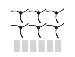 6x escova lateral 6x filtro hepa para ilife v5s v5 x5 v3s v3s pro v3l v5s