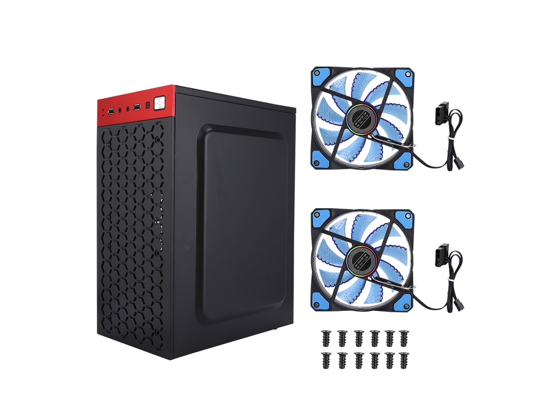 Caja De Pc Para Placa Base Mini Matx/itx Con 2 Ventiladores De 12cm Caja De Computadora Mini Itx Matx